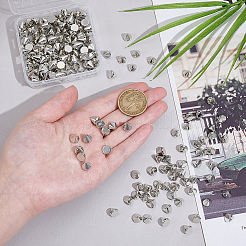 200 個のプラスチックビーズ  コーン  銀  8x7.5mm  穴：1.2mm&nbsp;KY-UN0001-14