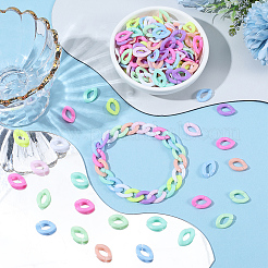 800Pcs Opaque Acrylic Linking Rings&nbsp;MACR-SP0002-13