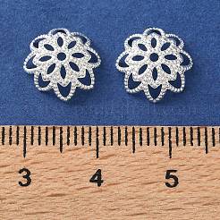 真鍮製ビーズキャップ  花  カドミウムフリー＆鉛フリー  ラックめっき  長持ちメッキ  銀  11x4mm  穴：1.2mm&nbsp;KK-C260-12S