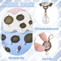 10Pcs 5 Style Alloy Pendant Cabochon Settings&nbsp;HJEW-TAC0119