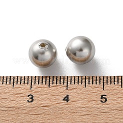 シェルパールビーズ  ラウンド  片穴  濃いグレー  8mm  穴：1mm&nbsp;BSHE-XCP0001-80C