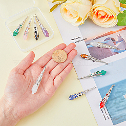 10Pcs 10 Styles Natural & Synthetic Mixed Gemstone Big Pendants&nbsp;FIND-FH0006-02