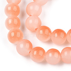 Baking Paint Imitation Jade Glass Round Bead Strands&nbsp;X1-DGLA-N003-10mm-07