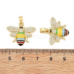 Brass Micro Pave Black Cubic Zirconia Pendants&nbsp;CU-T001-05G