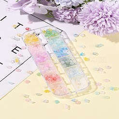 19.2G 12 Colors Frosted Transparent Acrylic Beads&nbsp;OACR-FS0002-18