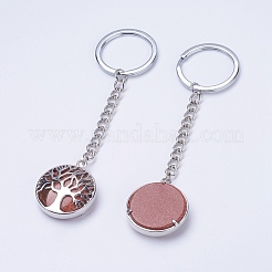 Natural/Synthetic Mixed Stone Keychain&nbsp;KEYC-E023-02