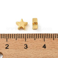 シェグレイスの真鍮ビーズ  スター  カドミウムフリー＆ニッケルフリー＆鉛フリー  長持ちメッキ  18KGP本金メッキ  6x6.5x3mm  穴：0.8~1.2mm&nbsp;XGR0108G-145G