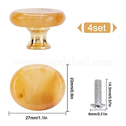 Natural Topaz Jade Drawer Knobs&nbsp;FIND-WH0056-40P-03