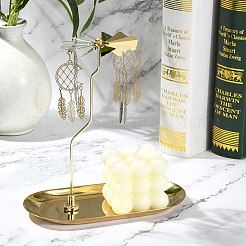 201 Stainless Steel Rotating Merry-Go-Round Tealight Candle Holder&nbsp;DJEW-CJC0002-01