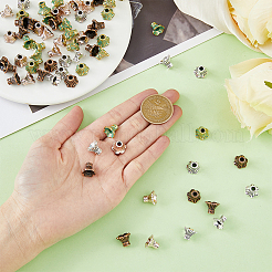 80Pcs 4 Colors Alloy Flower Bead Caps&nbsp;FIND-DC0003-87
