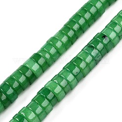 天然マレーシアジェイド染めビーズ連売り  ヒシビーズ  ディスク  10.5x4.5mm  穴：1mm  約50個/連  8.46~8.78''（21.5~22.5センチメートル）&nbsp;G-T138-50