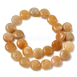 天然石トパーズ翡翠ビーズ連売り  フラットラウンド  15~15.5x6mm  穴：0.8~1mm  約26個/連  15.55~15.71インチ（39.5~39.9cm）&nbsp;G-L648-B20-15mm
