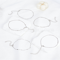 5Pcs Iron Chain Anklet Sets&nbsp;AJEW-LP0007-10P