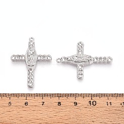 合金ペンダント  聖母マリアと交差する  プラチナ  35.5x26x3mm  穴：1.5mm&nbsp;PALLOY-T092-10P