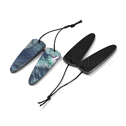 2Pcs Natural Black Lip Shell Pendants&nbsp;FIND-Z079-01B