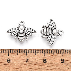 合金のチベット風チャーム  ミツバチ  カドミウムフリー＆鉛フリー  アンティークシルバー  13.5x17x3mm  穴：1.5~1.6mm&nbsp;PALLOY-T090-104AS