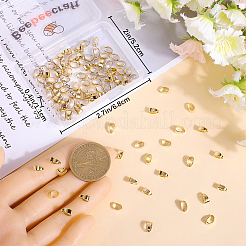 100Pcs Brass Snap on Bails&nbsp;KK-BBC0014-76G