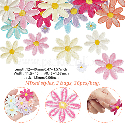 36Pcs Polyester Clothing Patches&nbsp;PATC-WH0028-013