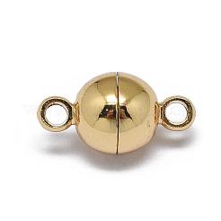 Rack Plating Brass Magnetic Clasps with Loops&nbsp;KK-F801-02A-G