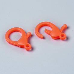 プラスチックカニカン  レッドオレンジ  35x24.5x6mm  穴：3mm&nbsp;X-KY-ZX002-01-B
