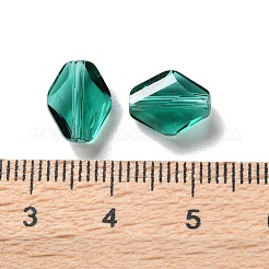 K9ガラス  模造オーストリアクリスタルビーズ  多面カット  菱形  ミックスカラー  10x8x4mm  穴：1.4mm&nbsp;GLAA-R001-01