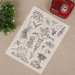 塩ビプラスチックスタンプ  DIYスクラップブッキング用  装飾的なフォトアルバム  カード作り  スタンプシート  フード模様  16x11x0.3cm&nbsp;DIY-WH0167-56-68