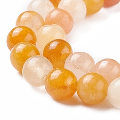 天然石トパーズ翡翠ビーズ連売り  ラウンド  6mm  穴：1mm  約60~60個/連  15インチ&nbsp;G-K153-B22-6mm