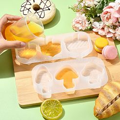 キノコと松ぼっくりの形をしたキャンドルオーナメントシリコン型2個（2スタイル）  ホワイト  17.8~19.3×8~9×2.1cm&nbsp;ST-CJ0007-88