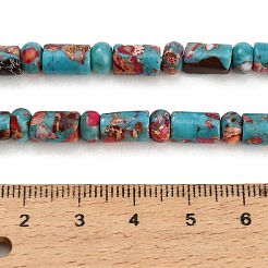 染色合成インペリアルジャスパービーズ連売り  列と紋章  サクランボ色  6~9x4~6mm  穴：0.7mm  約60個/連  15.55''（39.5センチメートル）&nbsp;GG-CBAA20A-02G
