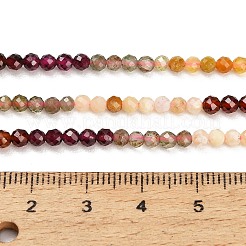 Gradient Color Natural Yellow Opal & Garnet & Apatite Beads Strands&nbsp;GG-CBA1668-A09-3mm