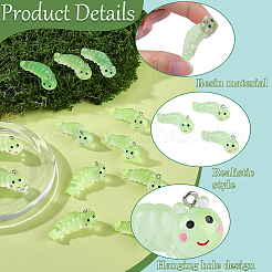 16Pcs Transparent Resin Pendants&nbsp;RESI-SP0001-63