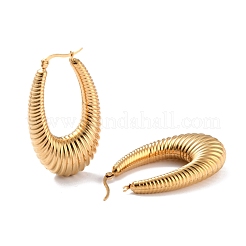 Ion Plating(IP) 304 Stainless Steel Hoop Earrings&nbsp;EJEW-O096-49G