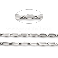 変色しにくい304ステンレススチールリンクチェーン  溶接されていない  ステンレス鋼色  リンク：13.5x6.5x1.5mm  オーバル：6x4x2mm&nbsp;STAS-H111-02P