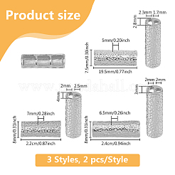 6pcs 3 styles Alloy Watch Band Adapter Connectors&nbsp;FIND-DC0006-84P