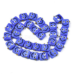 Handmade Bumpy Lampwork Beads Strands&nbsp;LAMP-N021-035B