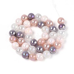 Electroplate Glass Beads Strands&nbsp;EGLA-N019-10mm-01