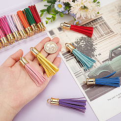 15Pcs 15 Colors Imitation Leather Big Tassel Pendants&nbsp;FIND-PH0008-26