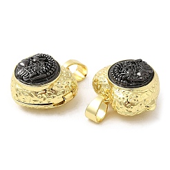 Brass Locket Pendants&nbsp;KK-M252-08GB
