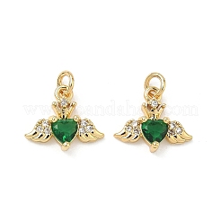 Brass Micro Pave Cubic Zirconia Pendants&nbsp;KK-A291-02G