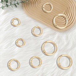 16Pcs 4 Styles Alloy Spring Gate Rings&nbsp;FIND-CL0001-95