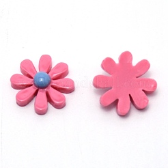 樹脂カボション  花/デイジー  ショッキングピンク  16.5x5.5mm&nbsp;CRES-WH0005-01G