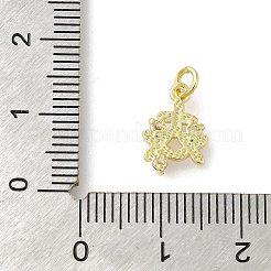 Rack Plating Brass Micro Pave Cubic Zirconia Charms&nbsp;KK-S396-46G