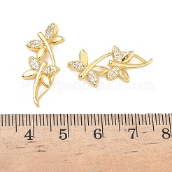 Brass Micro Pave Cubic Zirconia Pendants&nbsp;KK-L256-11G