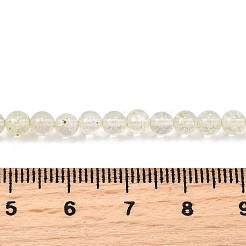 ウォーターメロンストーンガラスビーズ連売り  ラウンド  淡黄色  4mm  穴：0.7mm  約96~100個/連  15.67~15.91インチ（39.8~40.4cm）&nbsp;G-L621-B04-4mm