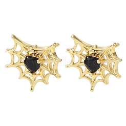 Brass Micro Pave Cubic Zirconia Stud Earrings&nbsp;EJEW-Z156-02G-02