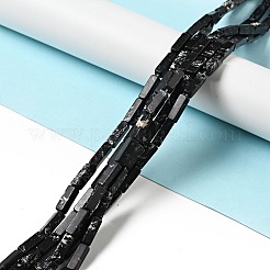 合成インペリアルジャスパービーズ連売り  染め  直方体の  ブラック  12~13x4~5x4~5mm  穴：1mm  約29個/連  15.24''（38.7センチメートル）&nbsp;G-E508-02M