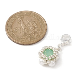 K9 Glass Rhinestone & Shell Pearl Bead Pendant Decoration&nbsp;HJEW-MZ00027