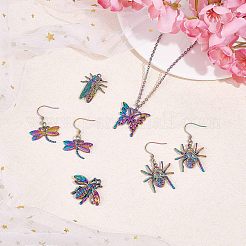 12個6スタイルメッキ合金ペンダント  虹色  2個/スタイル&nbsp;FIND-NB0001-39