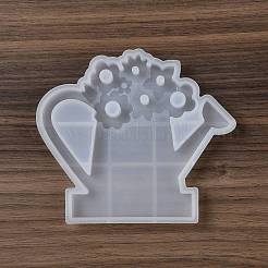 DIY シリコンホルダー型  レジン型  粘土工芸の金型ツール  ホワイト  115x131x12mm  穴：4.5ミリメートルと5.5ミリメートルと9.5ミリメートル。&nbsp;LS-SIMO-Z001-02E