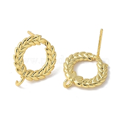 Brass Stud Earring Findings&nbsp;KK-S516-06G